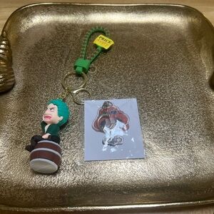# 0497 - Set of One Piece/ Anime Character Keychain Collection -